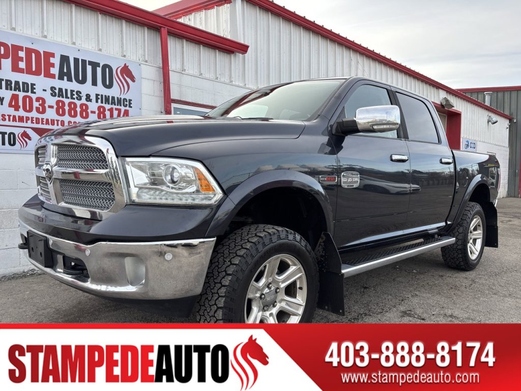 2016 Ram 1500 LONGHORN | ECO DIESEL | CREW CAB | 4X4 | TWO TONE LEATHER HEATED SEATS | Stampede Auto