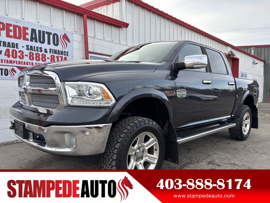2016 Ram 1500 LONGHORN | ECO DIESEL | CREW CAB | 4X4 | TWO TONE LEATHER HEATED SEATS | Stampede Auto