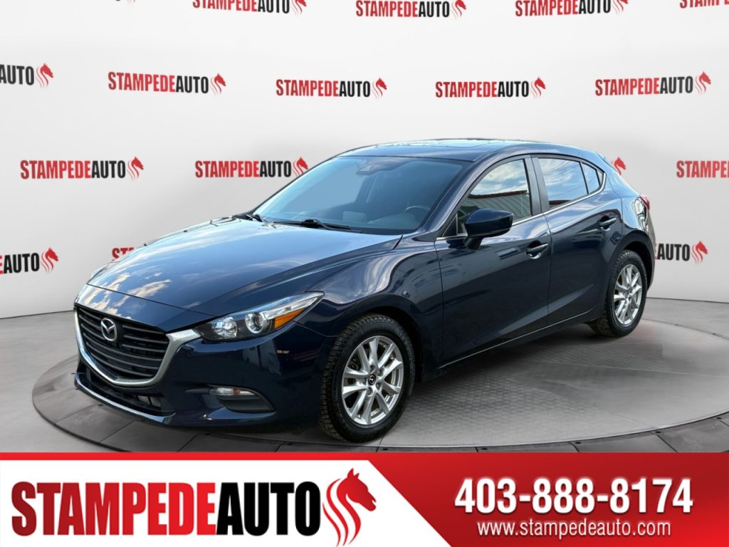 2018 Mazda 3 Sport GS | AUTOMATIC | HEATED SEATS | HEATED STEERING WHEEL | SUNROOF | BLUETOOTH | USB PORT | STEERING WHEEL CONTROLS | ALLOY WHEELS | Stampede Auto