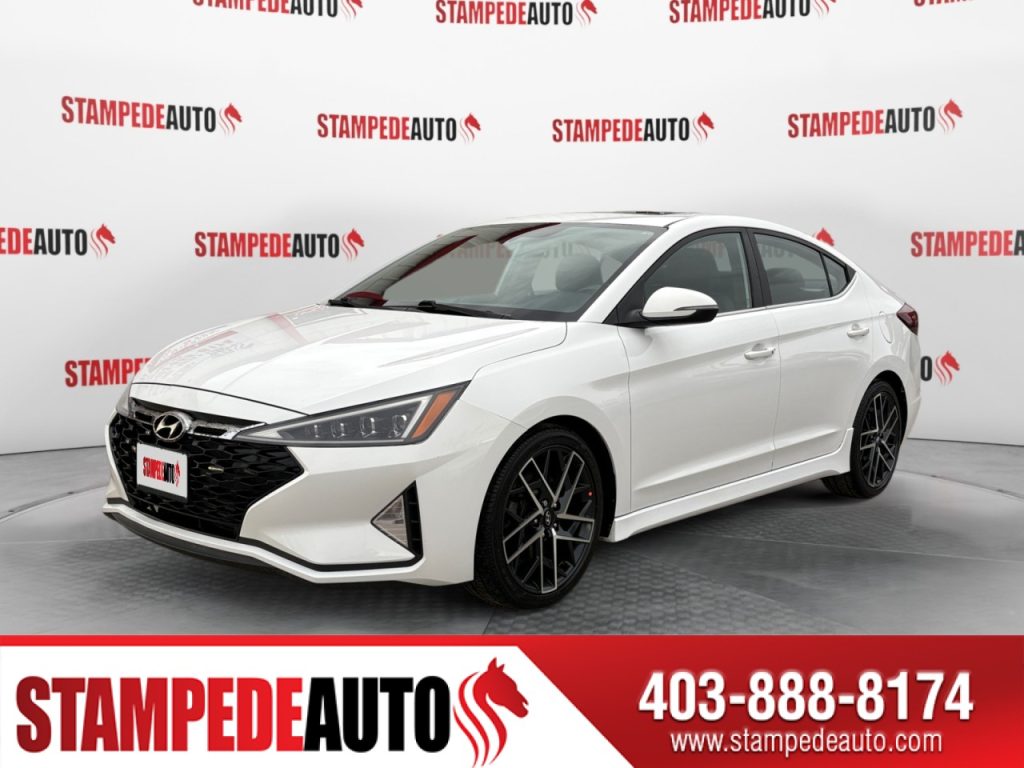 2019 Hyundai Elantra Sport | LEATHER SEATS | HEATED SEATS | HEATED STEERING WHEEL | POWER WINDOWS | POWER LOCKS | BLUETOOTH | SUNROOF | WINTER TIRES AND RIMS | Stampede Auto