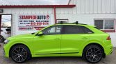 2019 Audi Q8 TECHNIK | QUATTRO | LIME GREEN WRAP | 22 INCH WHEEL | REAR WHEEL STEER | HEATED AND COOLED SEATS | Stampede Auto