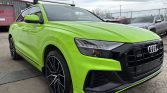 2019 Audi Q8 TECHNIK | QUATTRO | LIME GREEN WRAP | 22 INCH WHEEL | REAR WHEEL STEER | HEATED AND COOLED SEATS | Stampede Auto