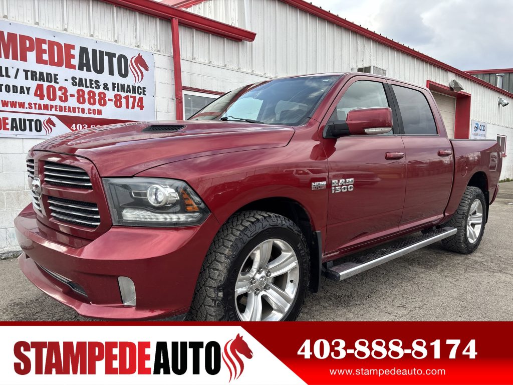 2013 Ram 1500 SPORT | CREW CAB | 5.7L HEMI | 4X4 | BED LINER | REMOTE START | REAR DVDS | Stampede Auto